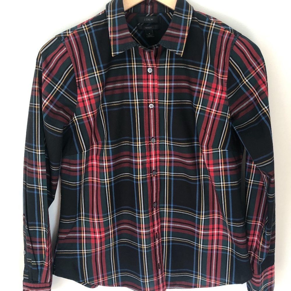 J. Crew tartan plaid button down shirt